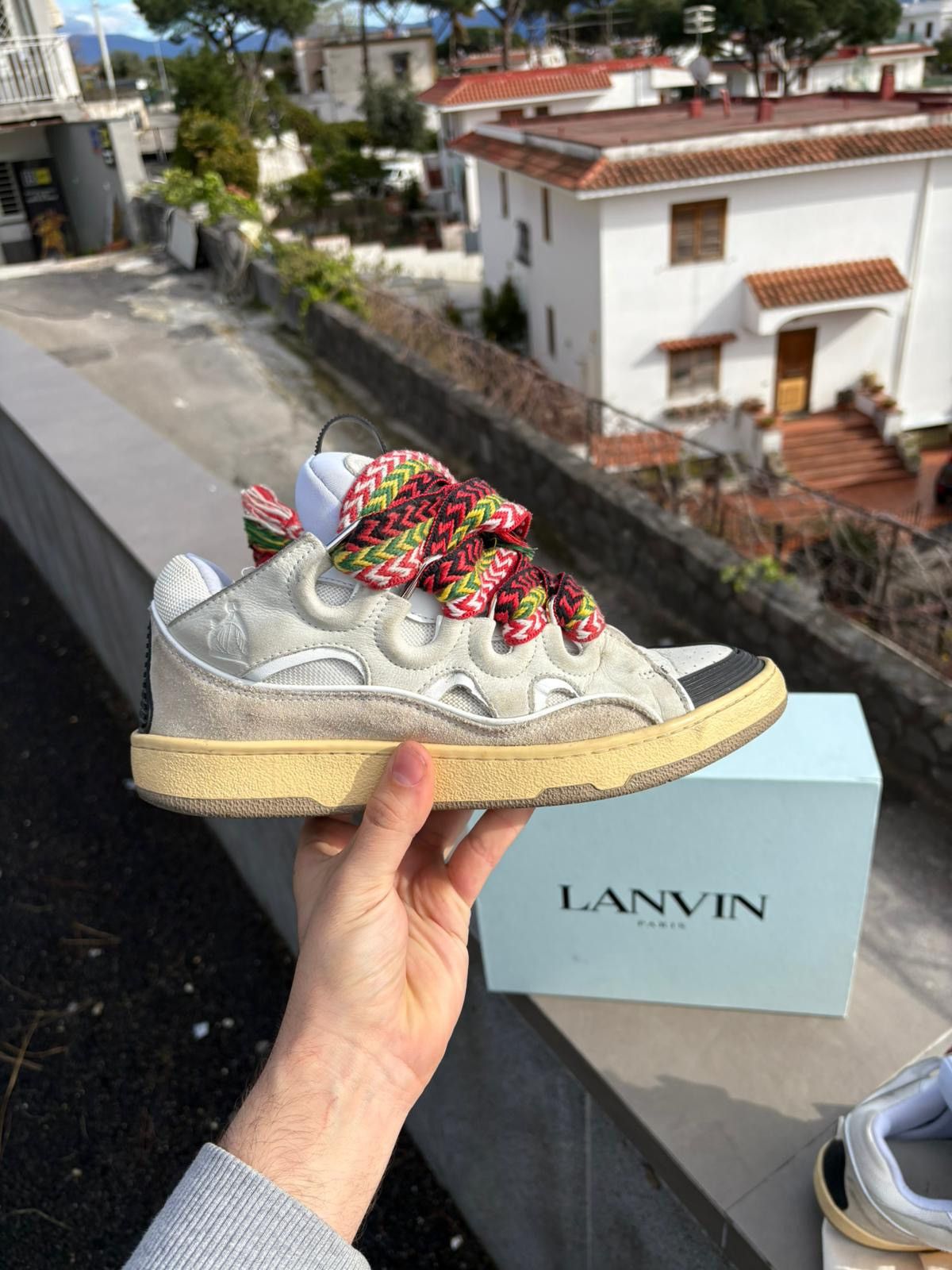 Lanvin Lanvin Curb White Ivory Sneakers Size US 11 / EU 44 - 11 Thumbnail