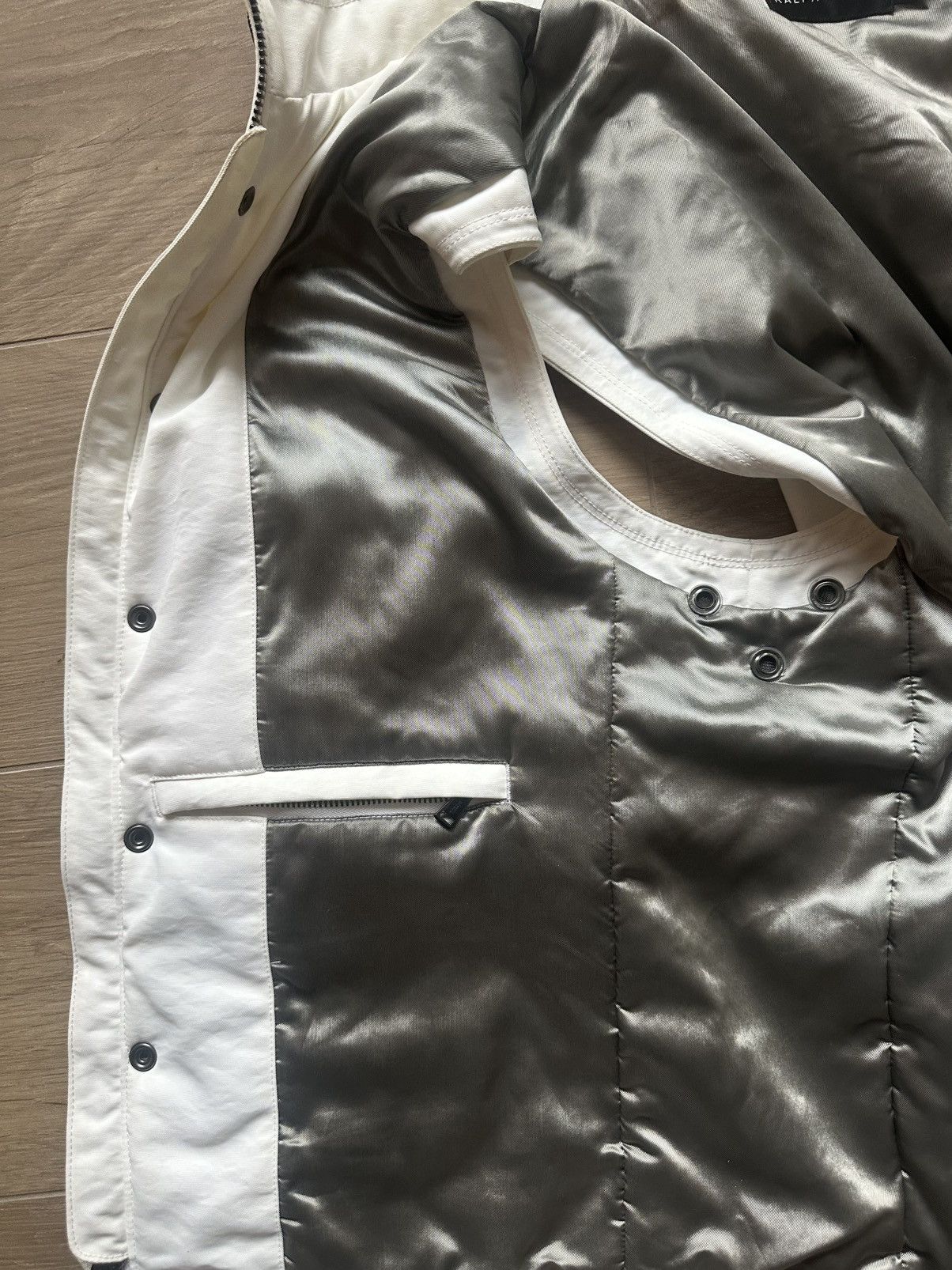 Ralph Lauren Black Label Ralph Lauren Black Label White Gimp Cargo Vest Size US XL / EU 56 / 4 - 11 Thumbnail