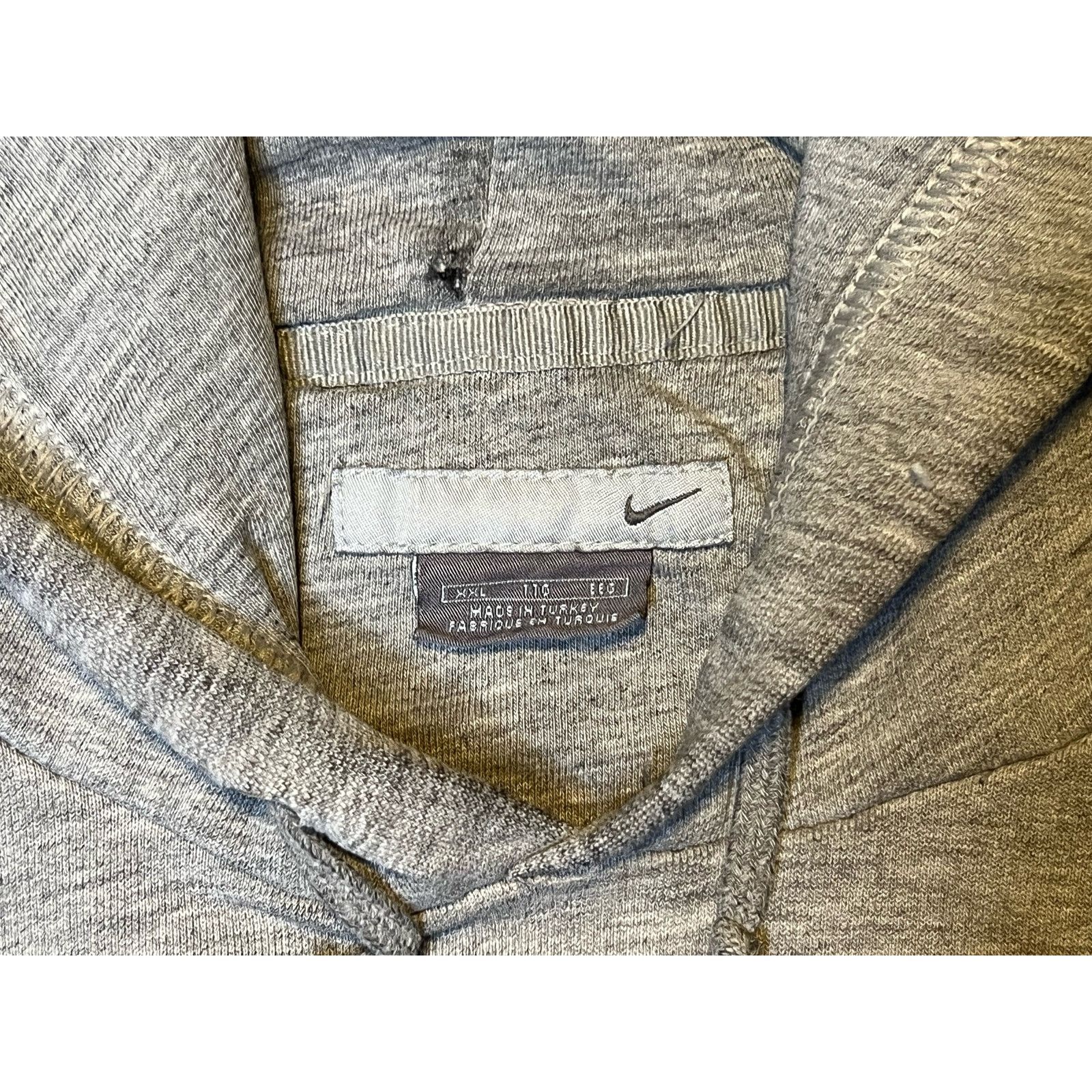 Nike Vintage Y2K Nike Light Grey Pullover Hoodie Sweatshirt 2XL Size US XXL / EU 58 / 5 - 3 Thumbnail