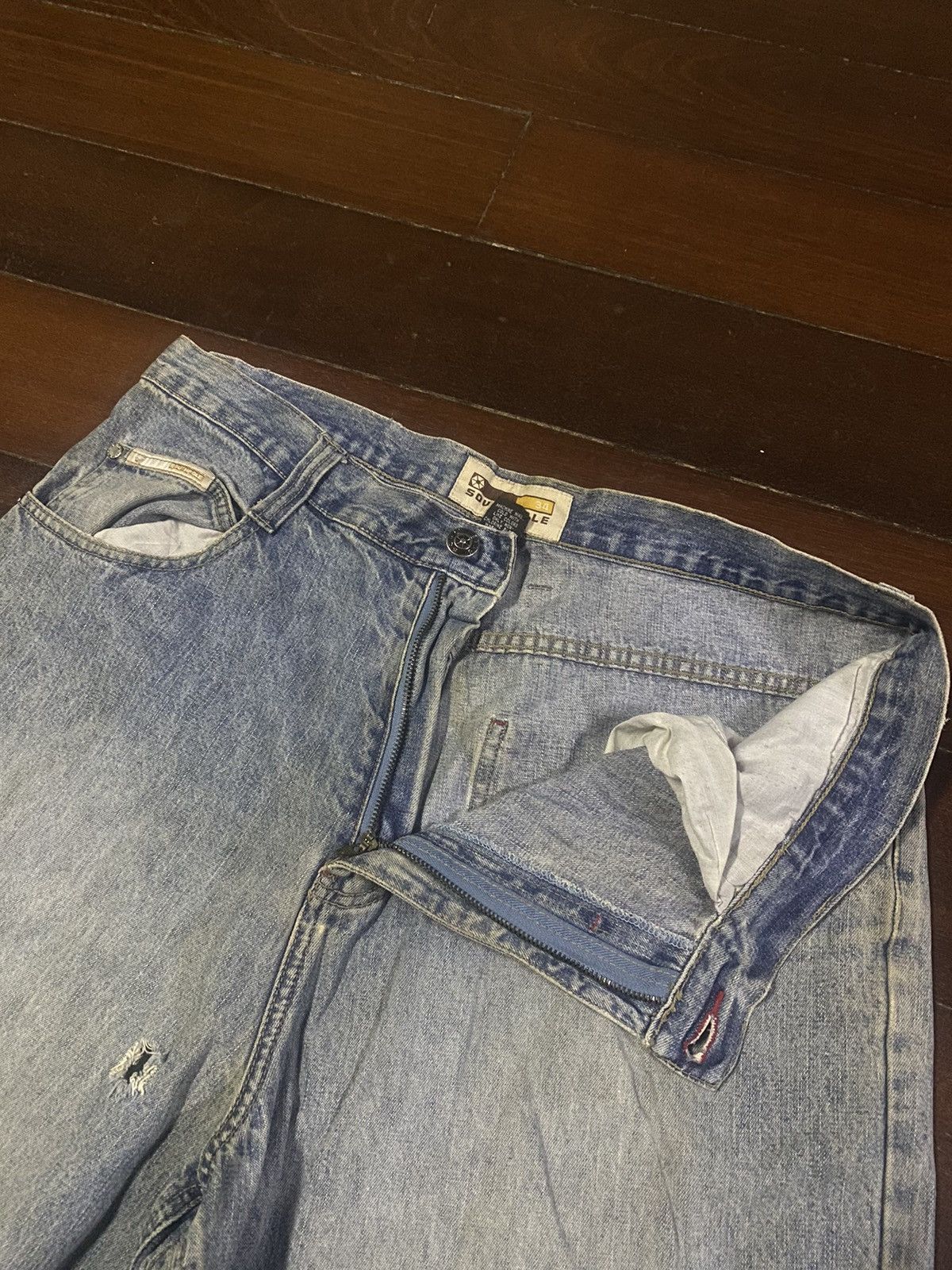 Anchor Blue × Southpole Fire vintage southpole wideleg baggy distressed mud wash Size US 34 / EU 50 - 9 Thumbnail