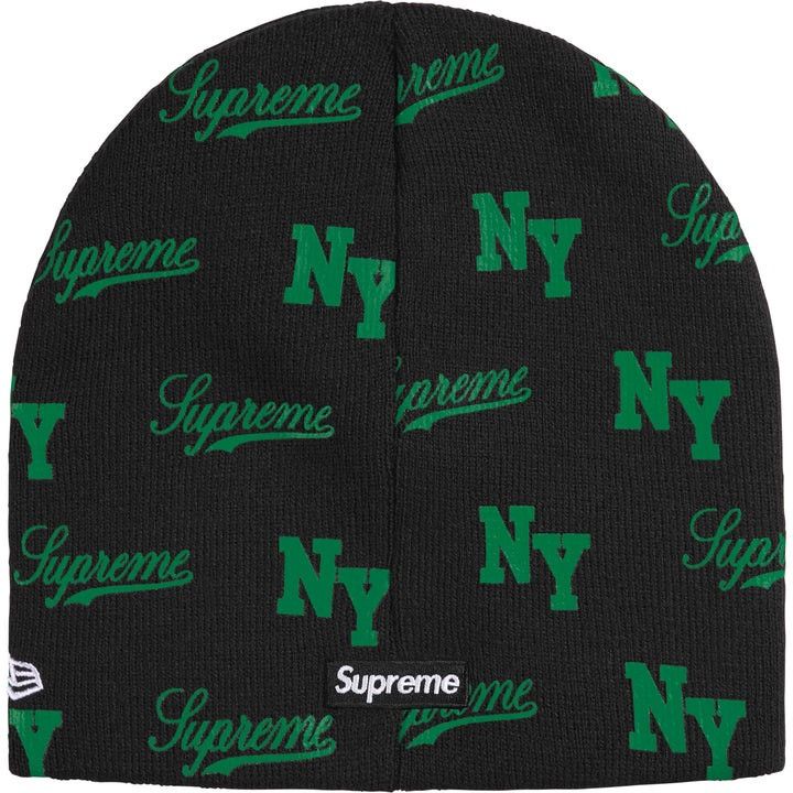 New Era × Supreme Supreme New Era Monogram Beanie Black Size ONE SIZE - 5 Thumbnail