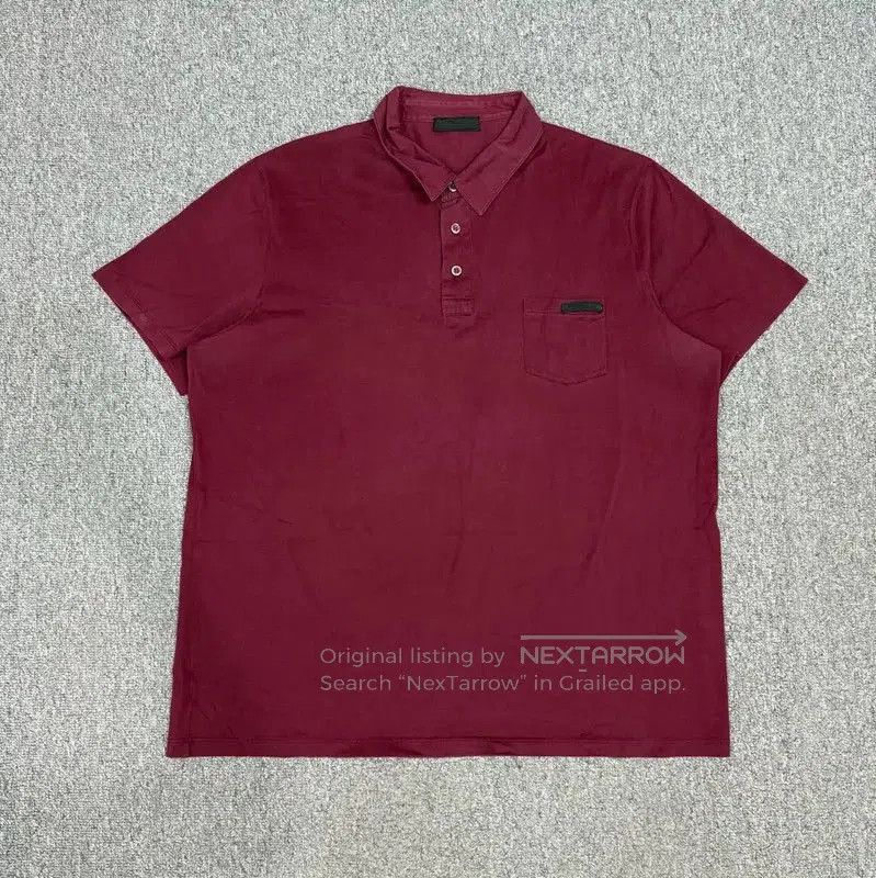 Prada Prada Red Cotton Men's Polo Shirt. Size US XL / EU 56 / 4 - 1 Thumbnail