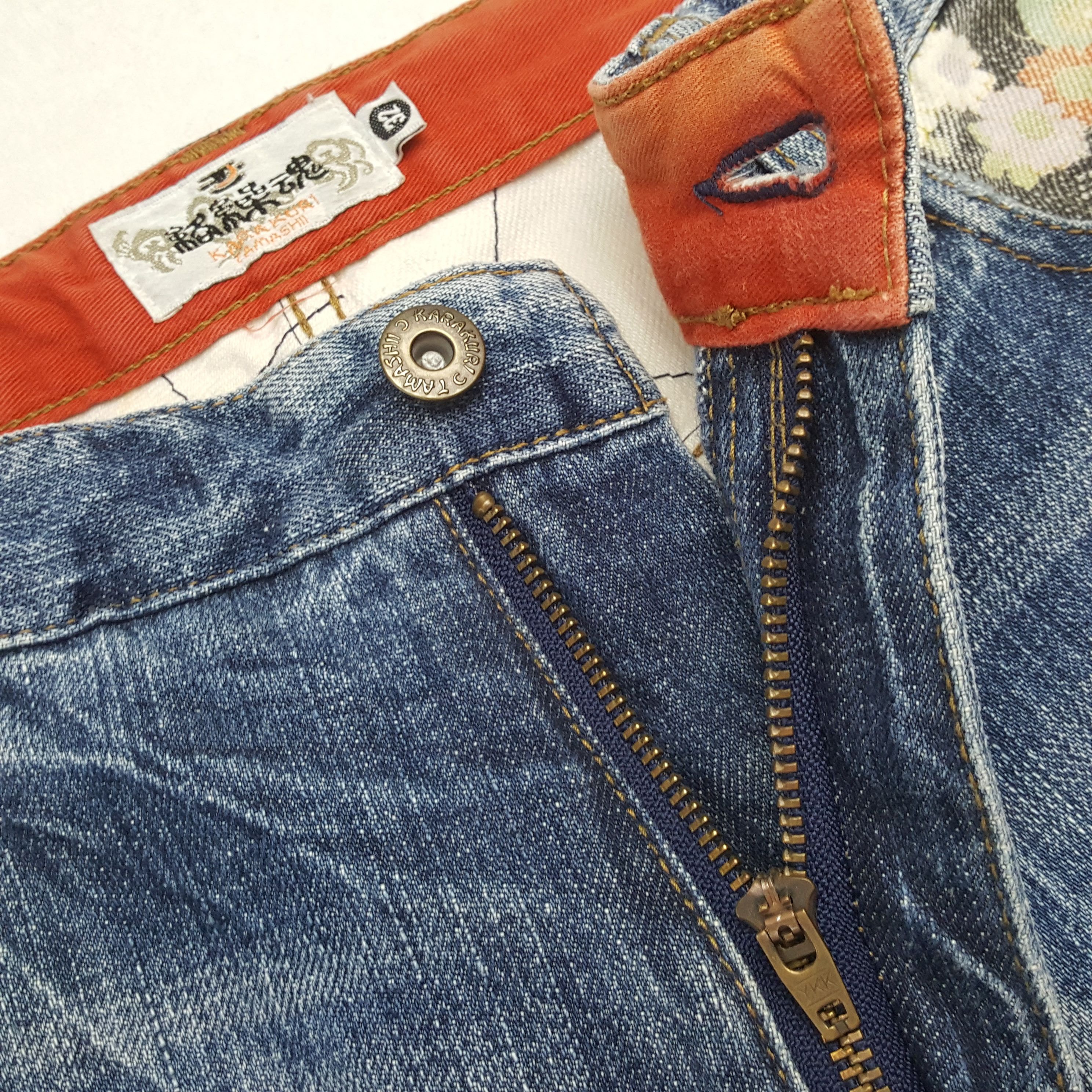 Japanese Brand Vintage Karakuri Tamashii Japanese Brand Denim RR9 Size US 29 - 12 Thumbnail