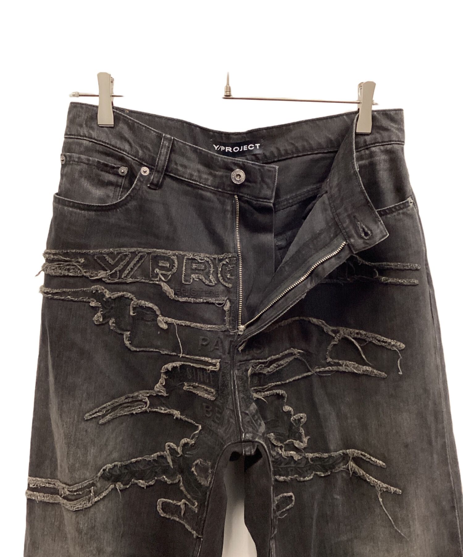 Y/Project Y/ PROJECT PARIS BEST PATCH Denim Pants Black 29 Size US 32 / EU 48 - 2 Thumbnail