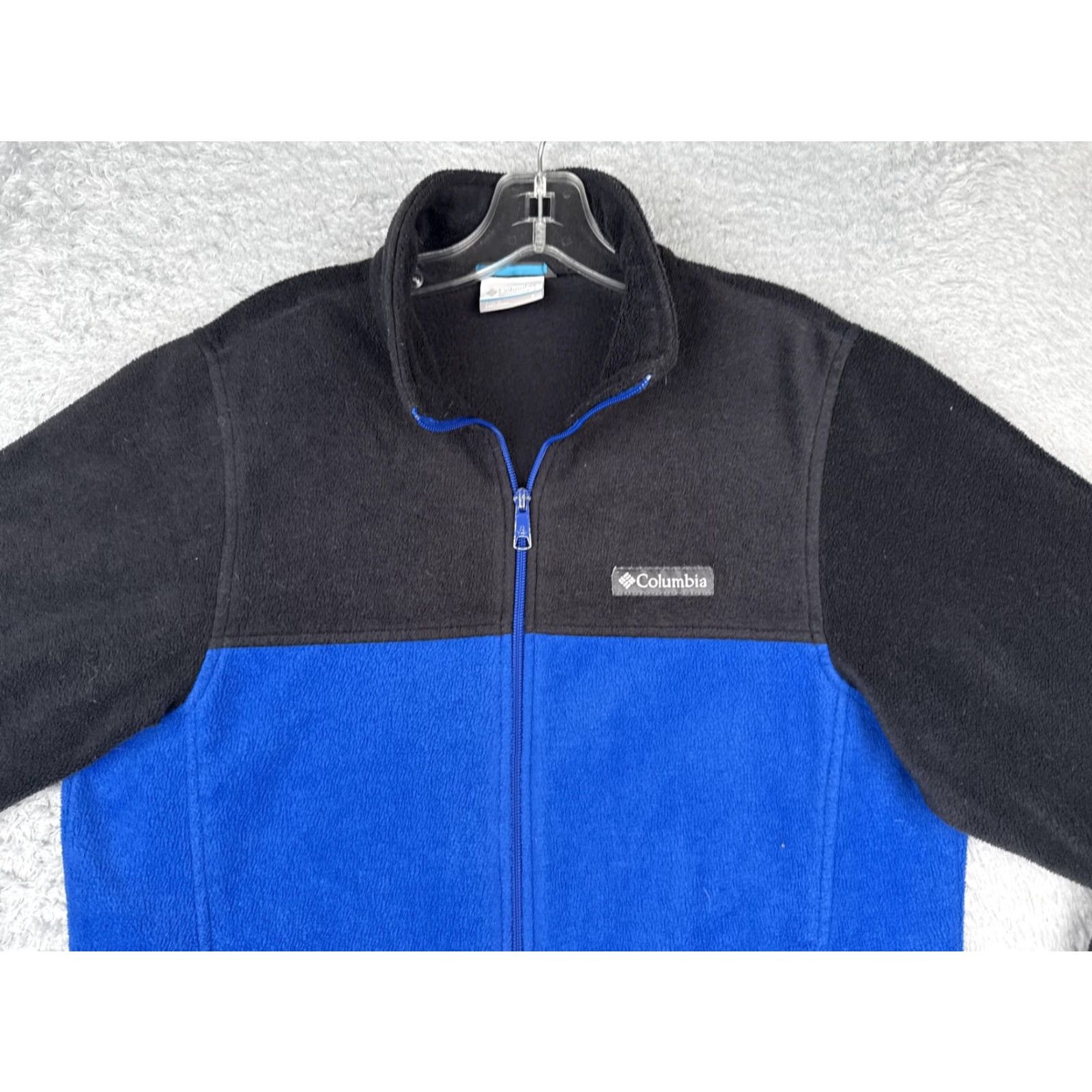Vintage VINTAGE: No // Columbia Jacket // Fleece // Full Zip // Black Blue // Mens Small // Regular // Windbreaker // Outdoor // XM6354 Size US S / EU 44-46 / 1 - 7 Thumbnail