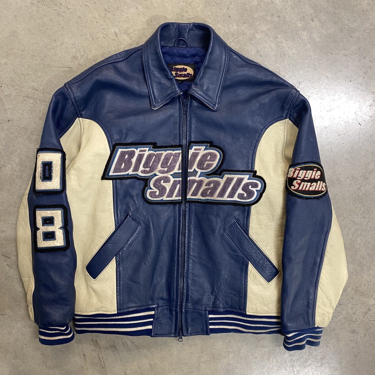 Vintage Vintage 90s Biggie Smalls Hip Hop leather bomber jacket