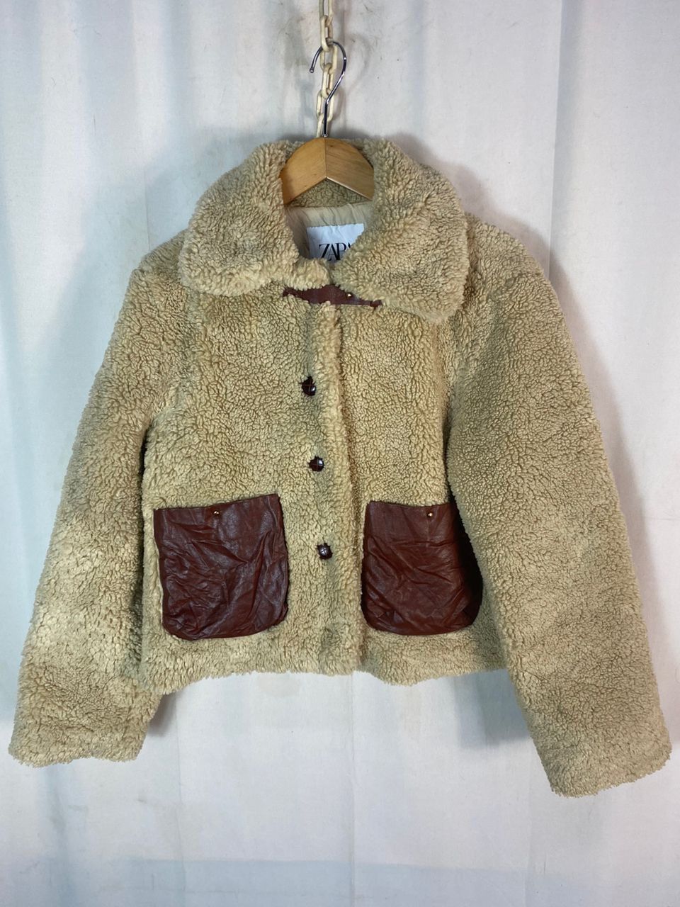 Zara Zara beggie croptop fleece jacket Size S / US 4 / IT 40 - 1 Thumbnail