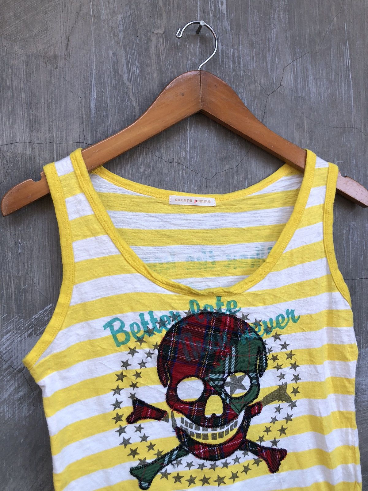 Japanese Brand Y2K Japanese Sucure Pomme Tanktop Grunge Style Size L / US 10 / IT 46 - 2 Thumbnail