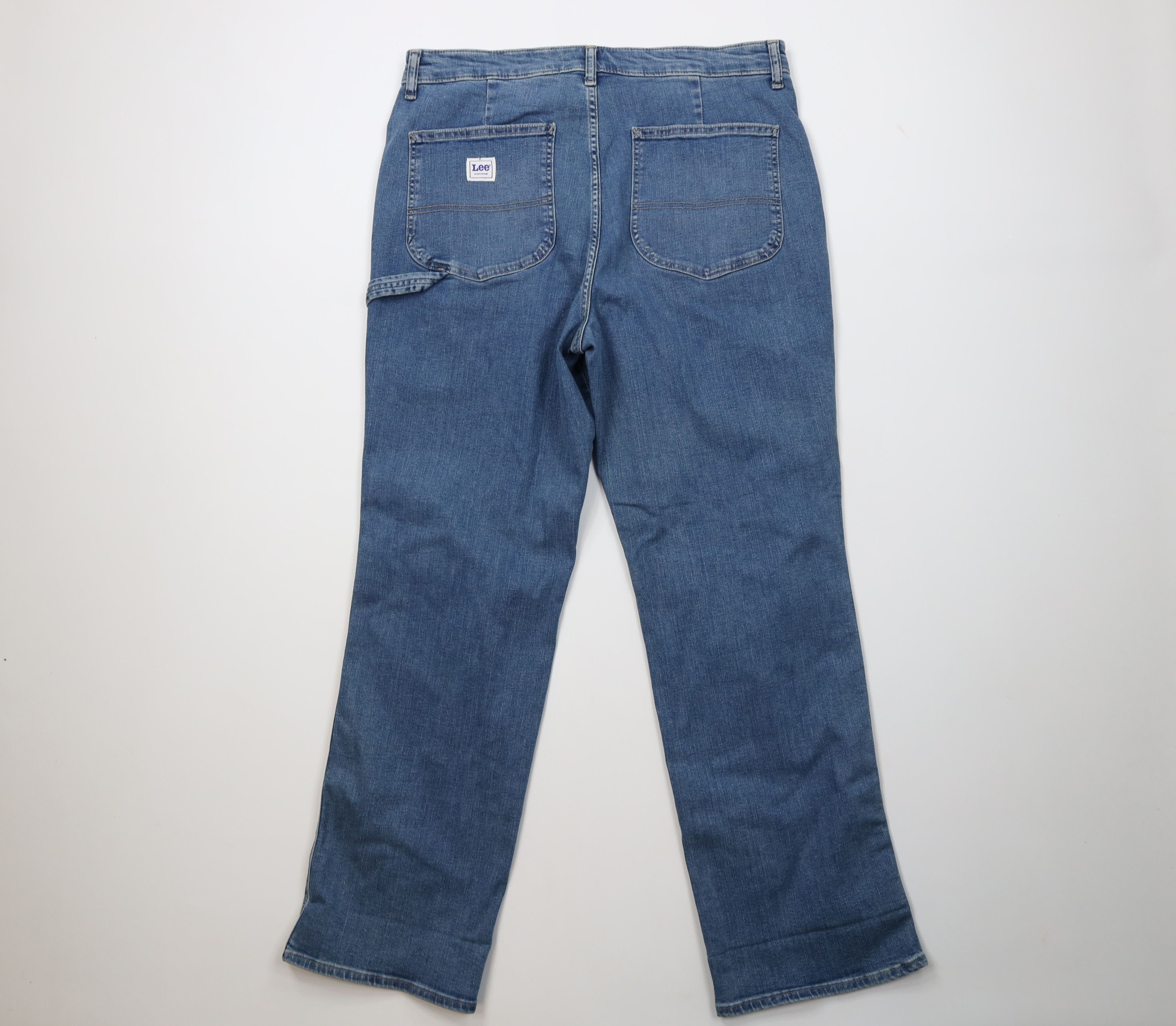 Lee Vintage Lee Workwear Stretch Utility Wide Leg Dungaree Jeans Size XXL / US 16-18 / IT 52-54 - 11 Thumbnail