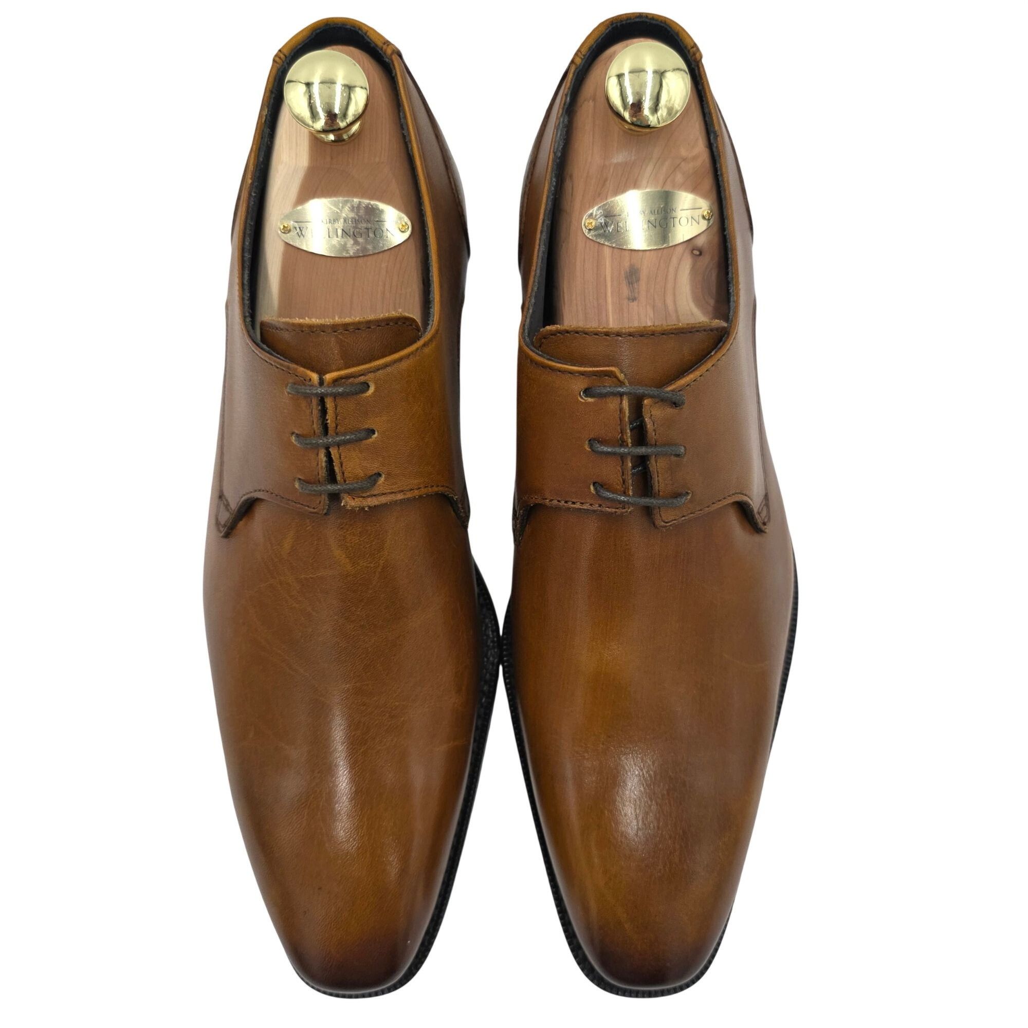 Other NEW Duca Italy Mens size 9 Burnished Brown Leather Plain-toe Size US 9 / EU 42 - 11 Thumbnail