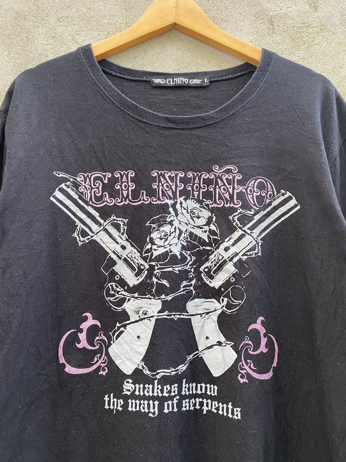 Japanese Brand Elnino japanese shirt poem guns Size US L / EU 52-54 / 3 - 2 Thumbnail