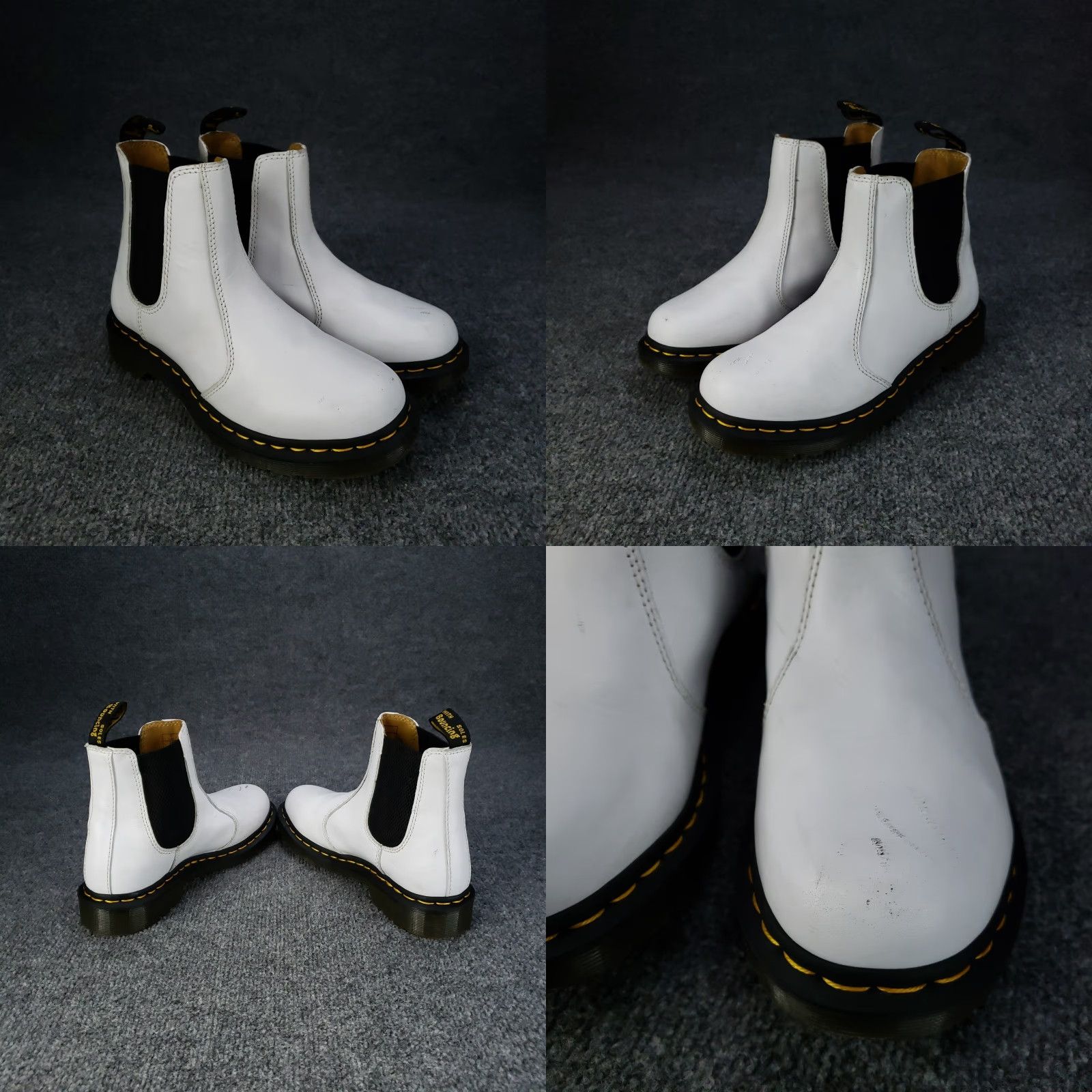 Dr. Martens Dr. Martens Chelsea Boots Womens Size 7 White Leather Boots 2976 Chelsea Pattern Solid Round Toe Pull On Unisex Adults Boot Leather Mens Womens Size US 5 / IT 35 - 9 Thumbnail