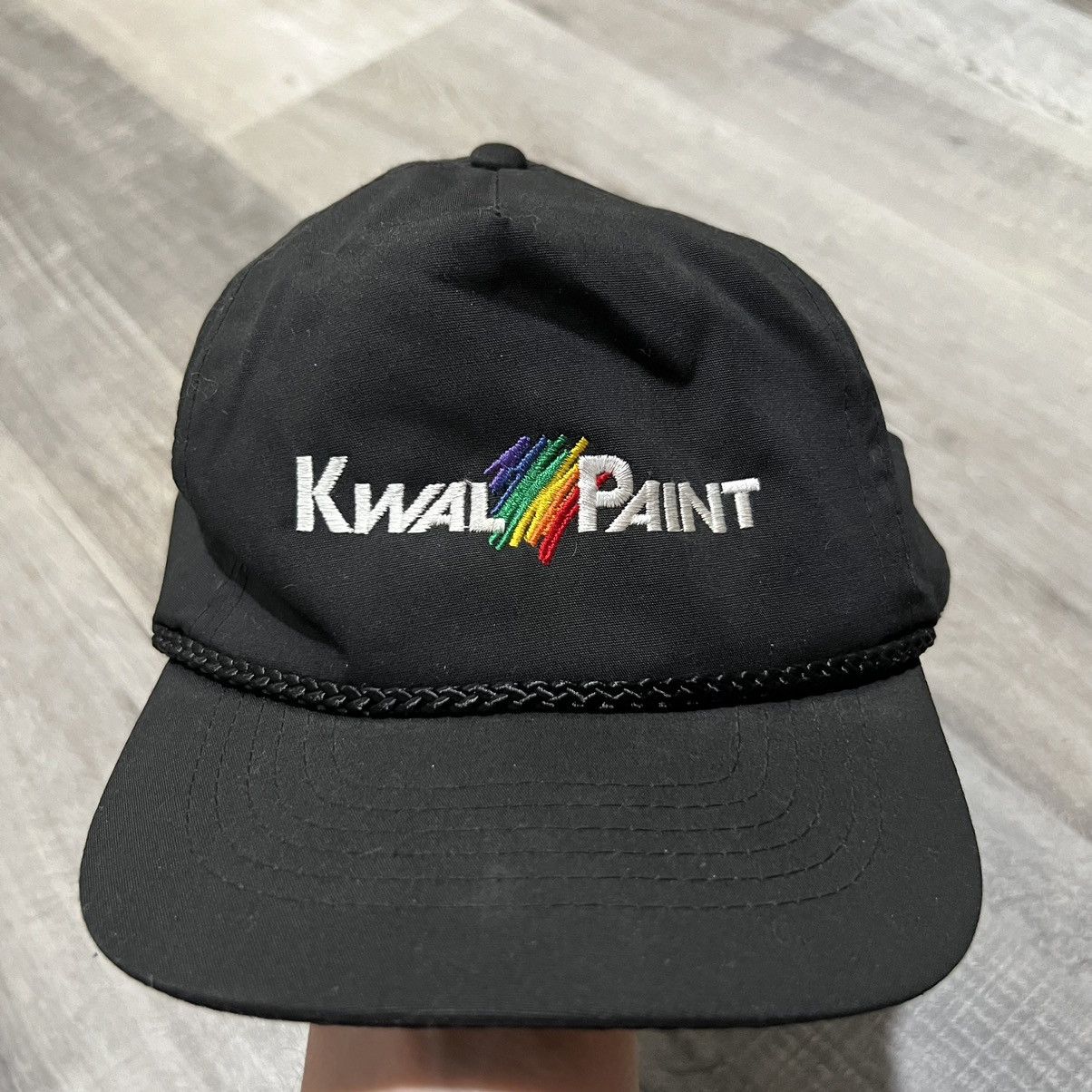 Vintage Vintage KWAL Paint Black KC Painting Art Graffiti Hat Cap Size ONE SIZE - 1 Thumbnail