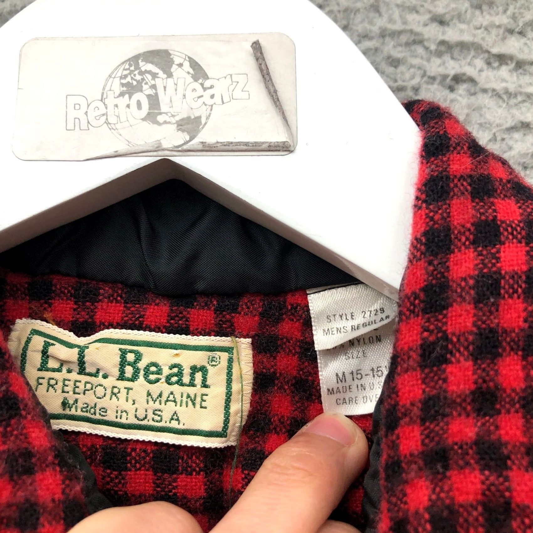 Vintage VINTAGE LL Bean Button-Up Shirt Mens M Long Sleeve Red Check Wool Blend Size US M / EU 48-50 / 2 - 3 Thumbnail