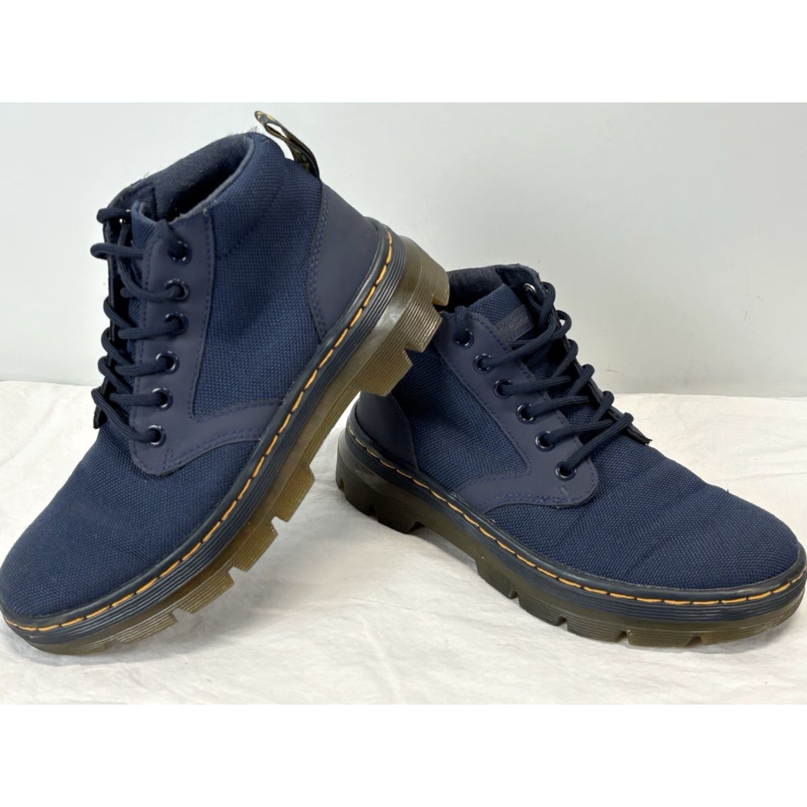 Dr. Martens VINTAGE Dr. Martens Canvas Bonny Boots Sz 4 Men Indigo Blue Lace Up Combat Chelsea Footwear Size US 5 / EU 37 - 2 Thumbnail