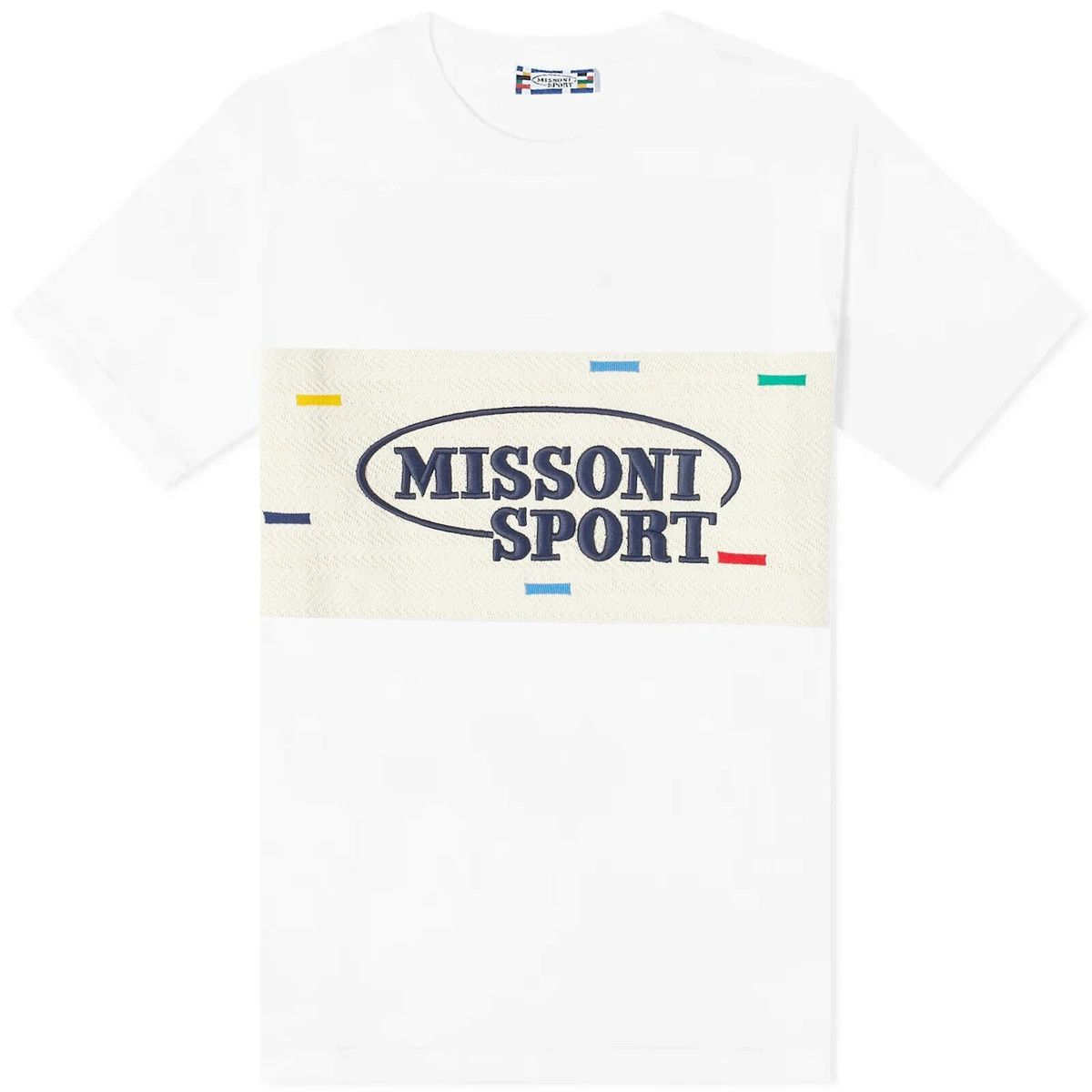 Missoni o1y0225 Logo Crewneck T-Shirt in White Size US S / EU 44-46 / 1 - 1 Thumbnail