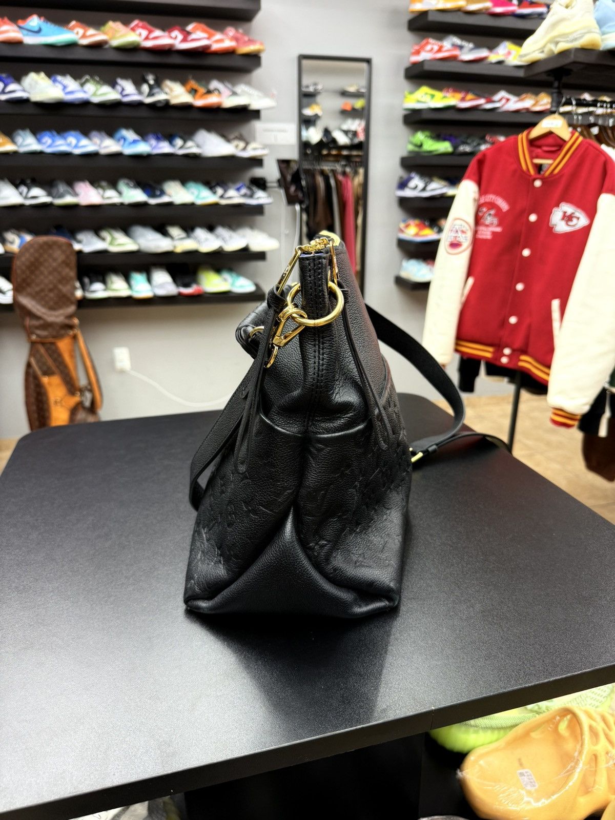 Louis Vuitton Louis Vuitton Maida Hobo Bag BLK Monogram Empreinte Leather Size ONE SIZE - 7 Thumbnail