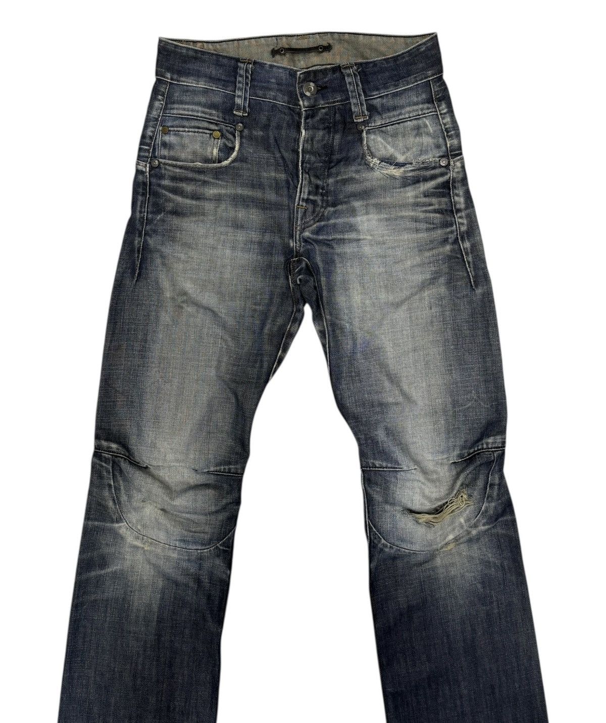 G-Star × If Six Was Nine × Le Grande Bleu (L.G.B.) G-STAR RAW BUCKLE BACK FADED DISTRESSED DENIM JEANS Size US 29 - 5 Thumbnail