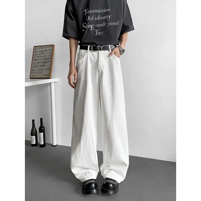 Japanese Brand Retro loose straight leg wide leg jeans Size US 32 / EU 48 - 6 Thumbnail