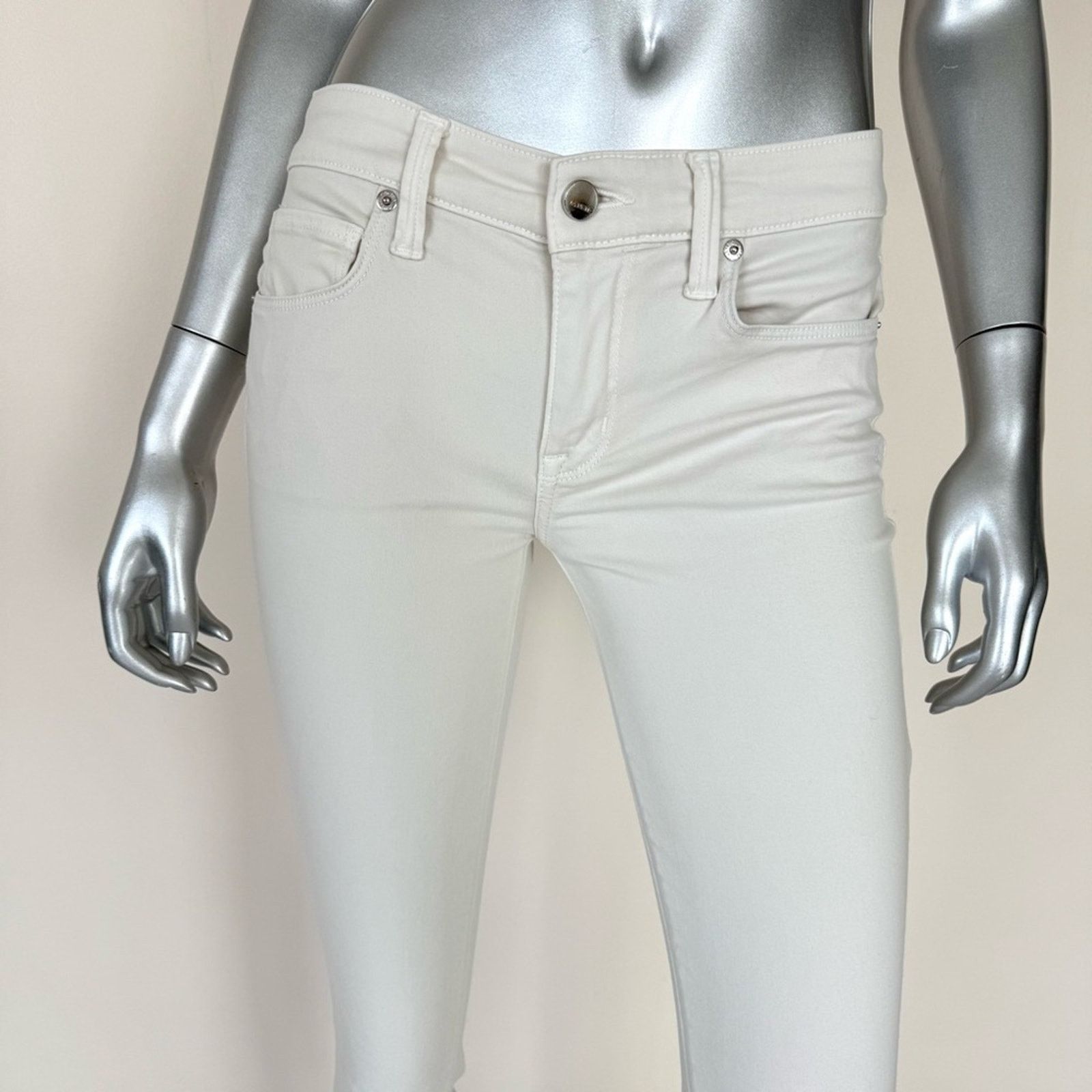 Genetic Denim Genetic Los Angeles women skinny ivory jeans size 25 Size 25" / US 0 / IT 36 - 2 Thumbnail
