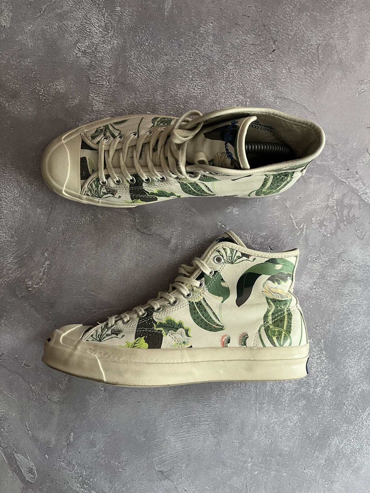 Converse 26 cm CONVERSE JACK PURCELL SIGNATURE CARNIVOROUS MID WHITE Size US 8 / EU 41 - 1 Thumbnail
