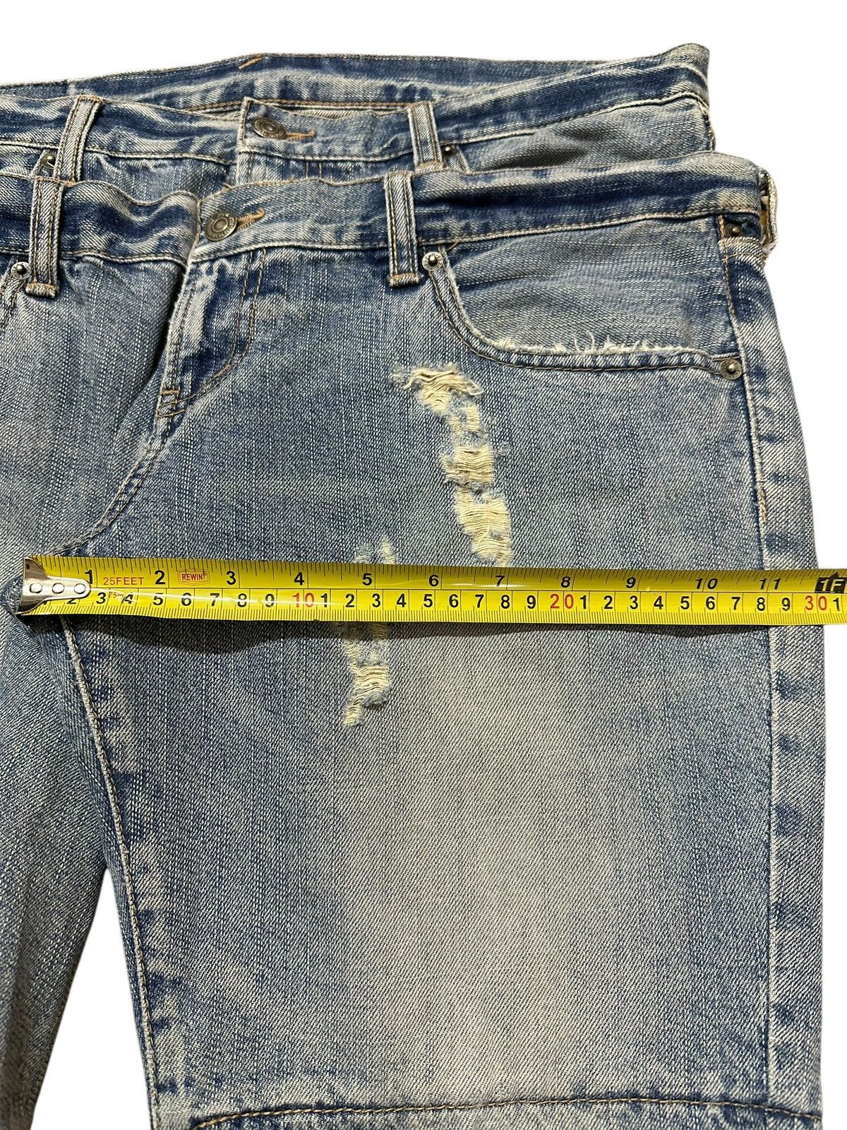 Other Vintage Japanese PPFM Double Waist Distress Style Jeans Size US 34 / EU 50 - 15 Thumbnail