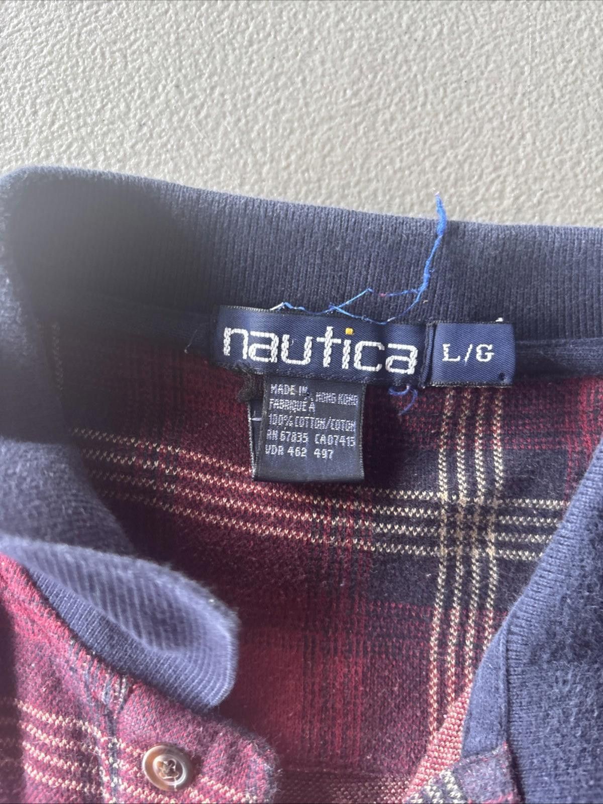 Nautica Vintage Nautica Shirt Mens L Navy Blue Red Plaid Button Down Size US L / EU 52-54 / 3 - 2 Thumbnail