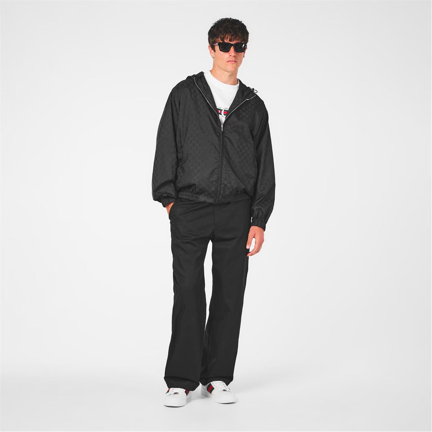 Gucci o1g2r1mq0426 Lightweight Fit Windbreaker Jacket in Black Size US L / EU 52-54 / 3 - 6 Thumbnail