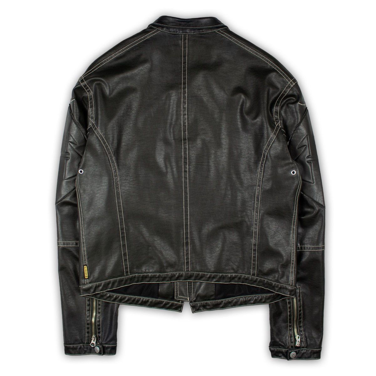 Armani Armani jeans Embossed Leather Biker Jacket Size US L / EU 52-54 / 3 - 7 Thumbnail