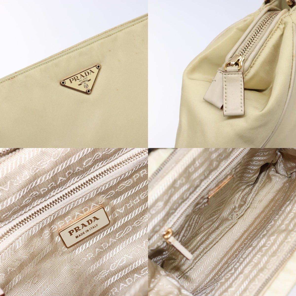 Prada PRADA Hand Bag Nylon Beige Gold Size ONE SIZE - 11 Thumbnail