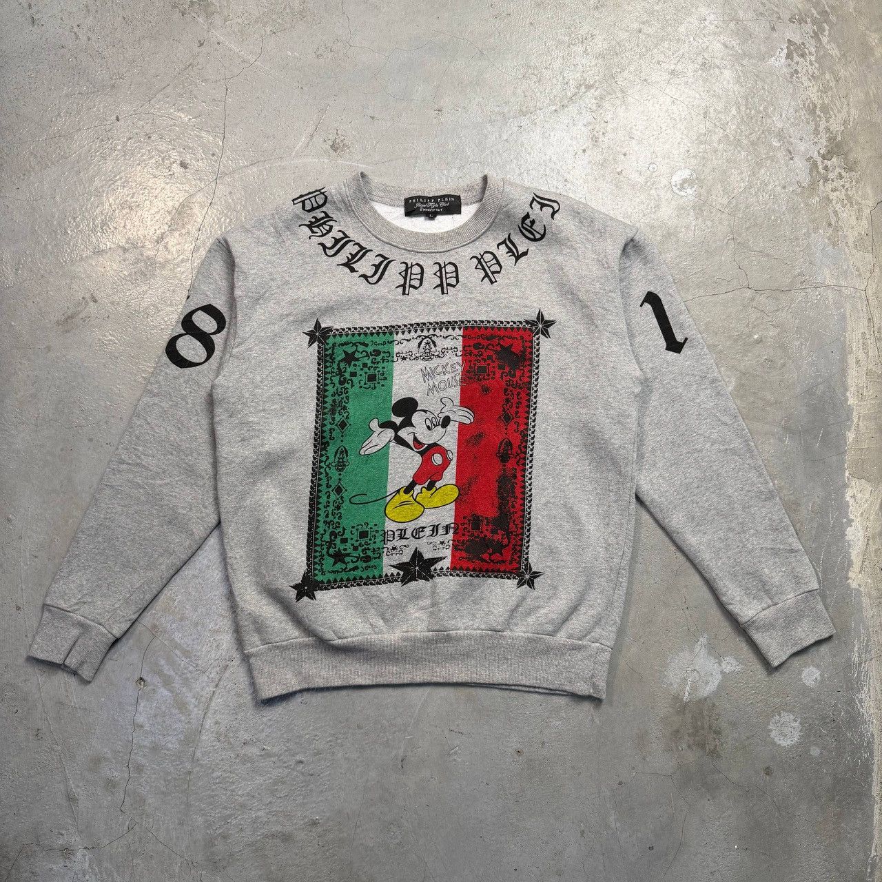 Philipp Plein Philipp Plein x Mickey Mouse "Italian Flag" Sweatshirt Size US L / EU 52-54 / 3 - 1 Thumbnail