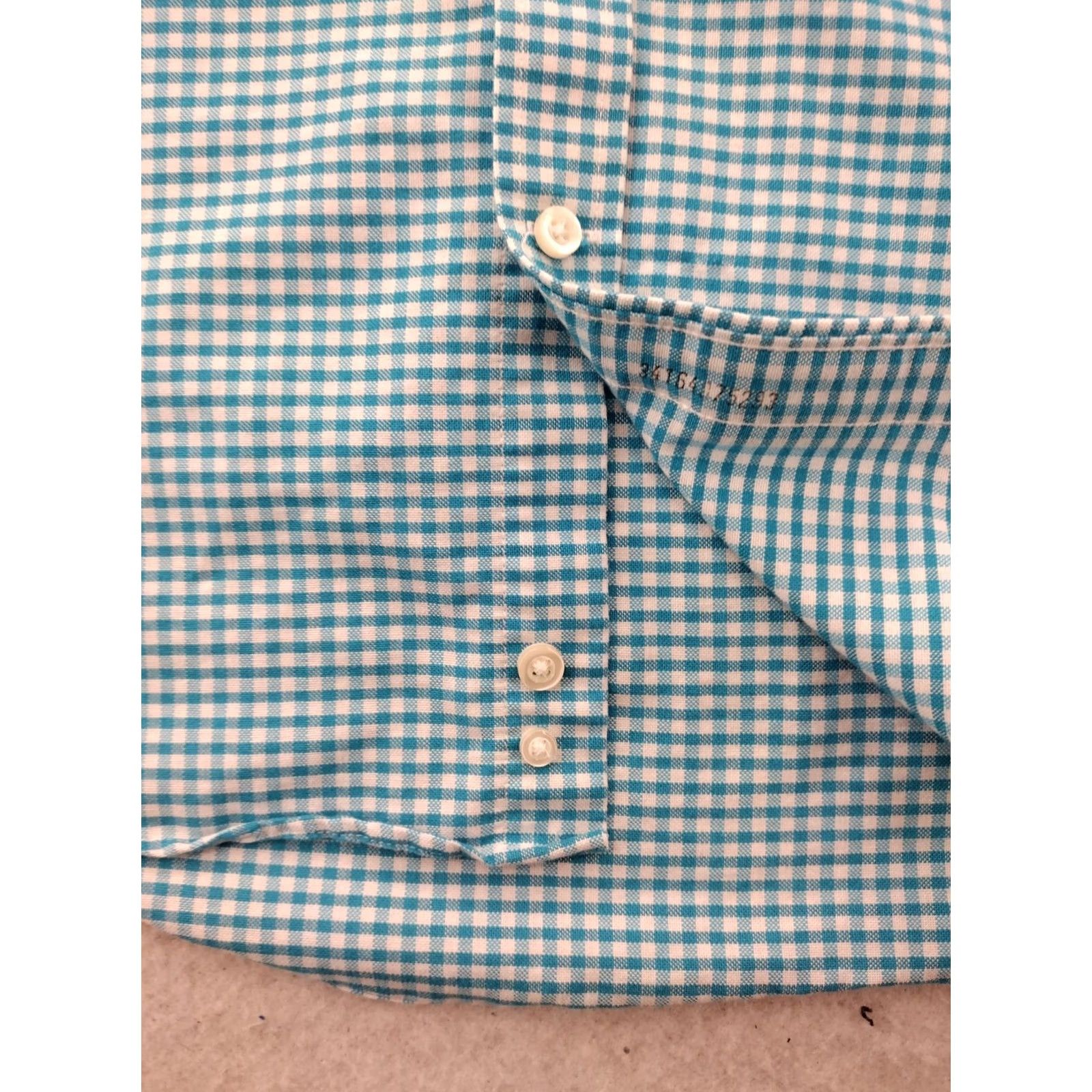 Stafford Stafford Shirt Mens XL Blue Check Lightweight Cotton Dress Shirt Size US XL / EU 56 / 4 - 4 Thumbnail