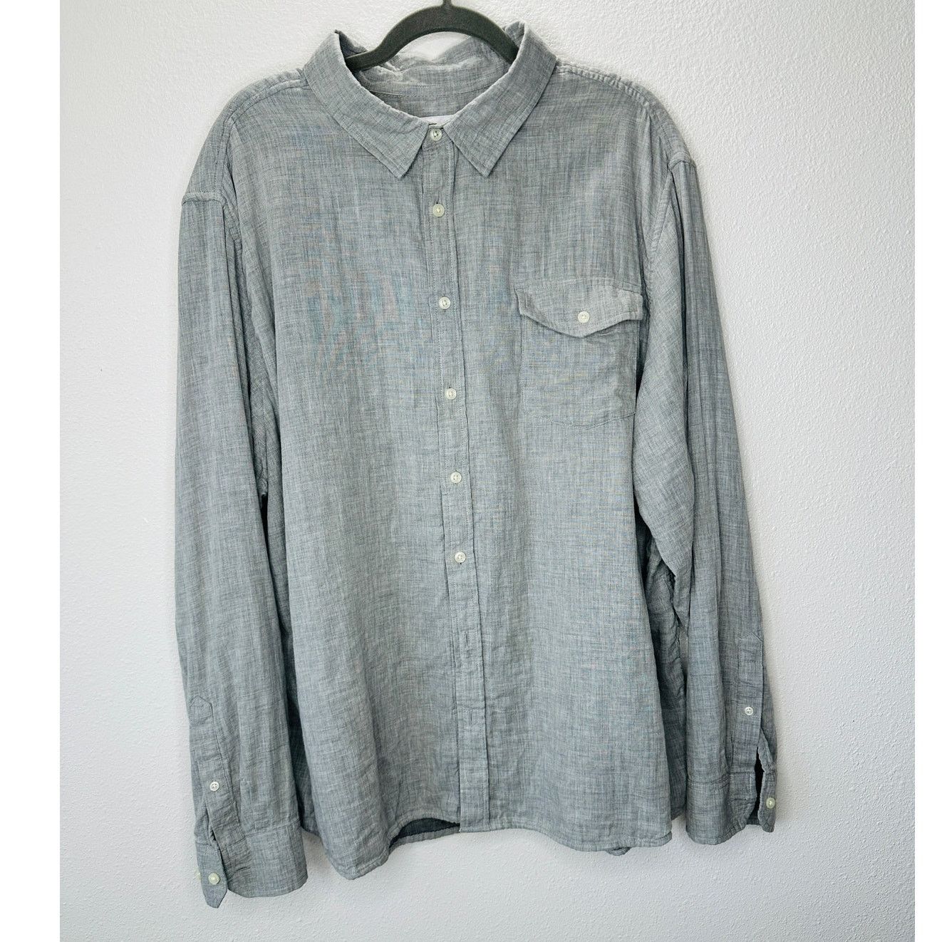 Other Goodfellow Light Gray Linen Long Sleeve Button Shirt 2XL Size US XXL / EU 58 / 5 - 2 Thumbnail