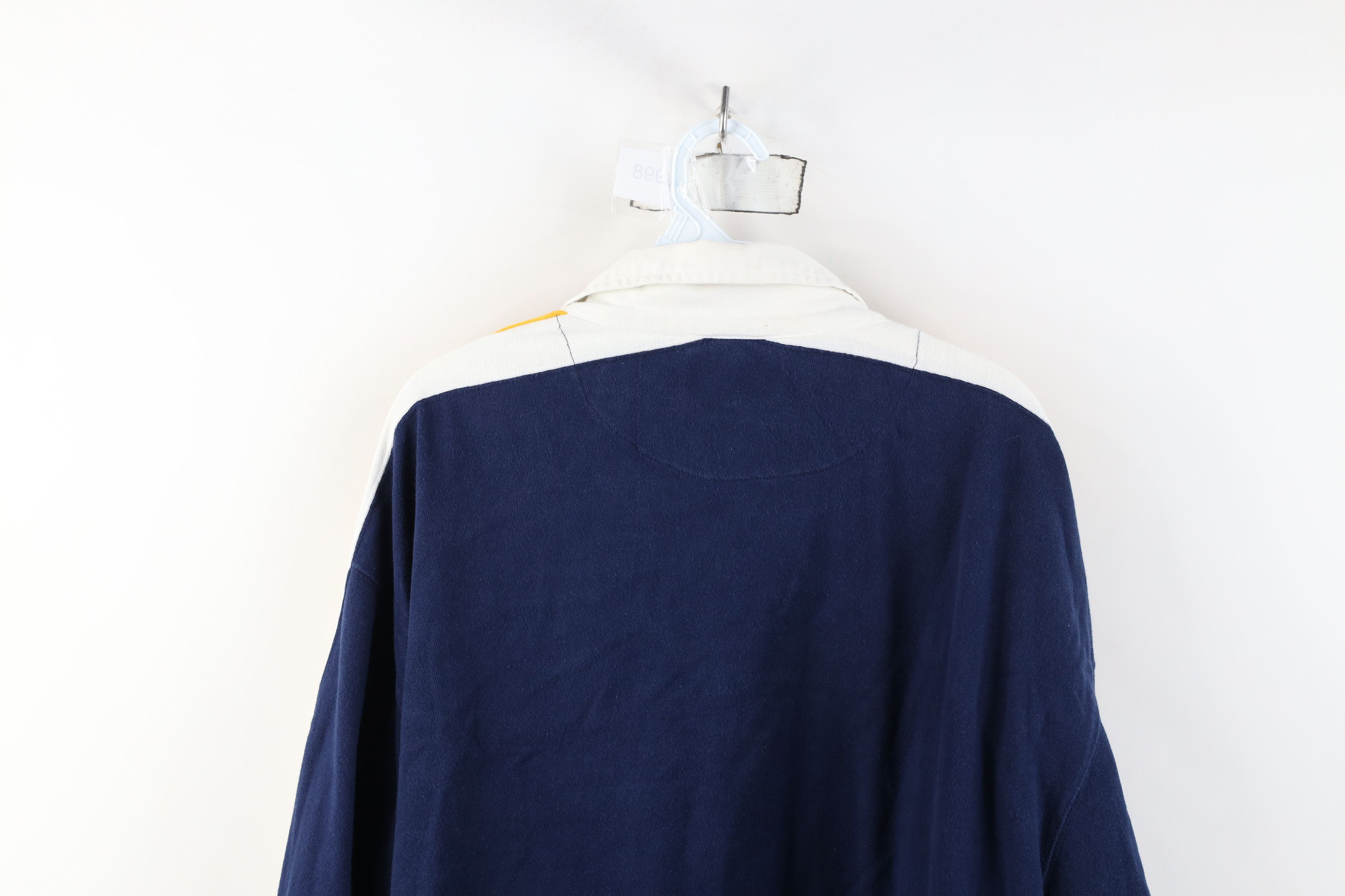 Vintage Vintage 90s Streetwear Long Sleeve Rugby Polo Shirt Blue Size US XXL / EU 58 / 5 - 12 Thumbnail