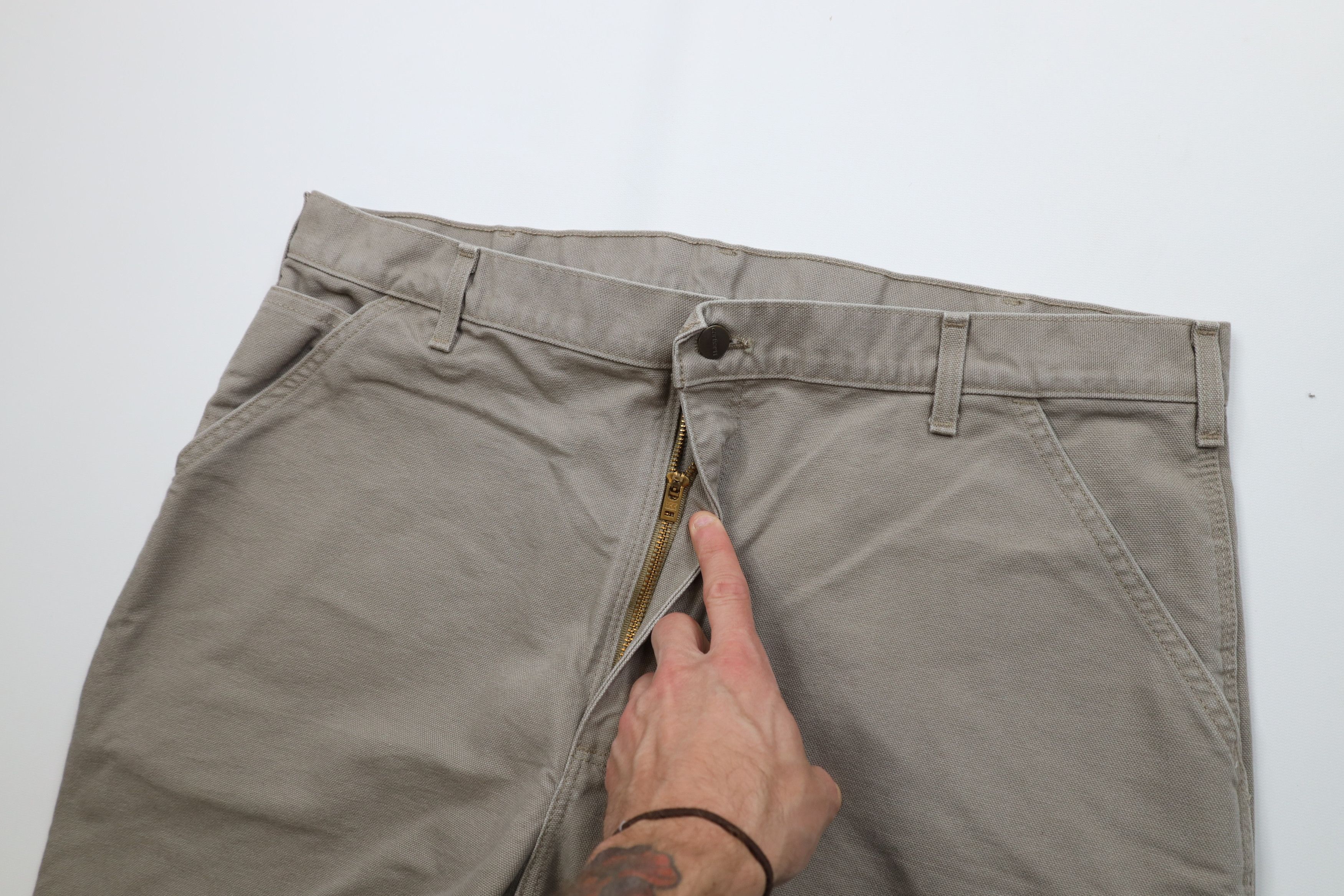Carhartt Vintage Y2K Carhartt Wide Leg Dungaree Pants Desert Brown Size US 40 / EU 56 - 6 Thumbnail