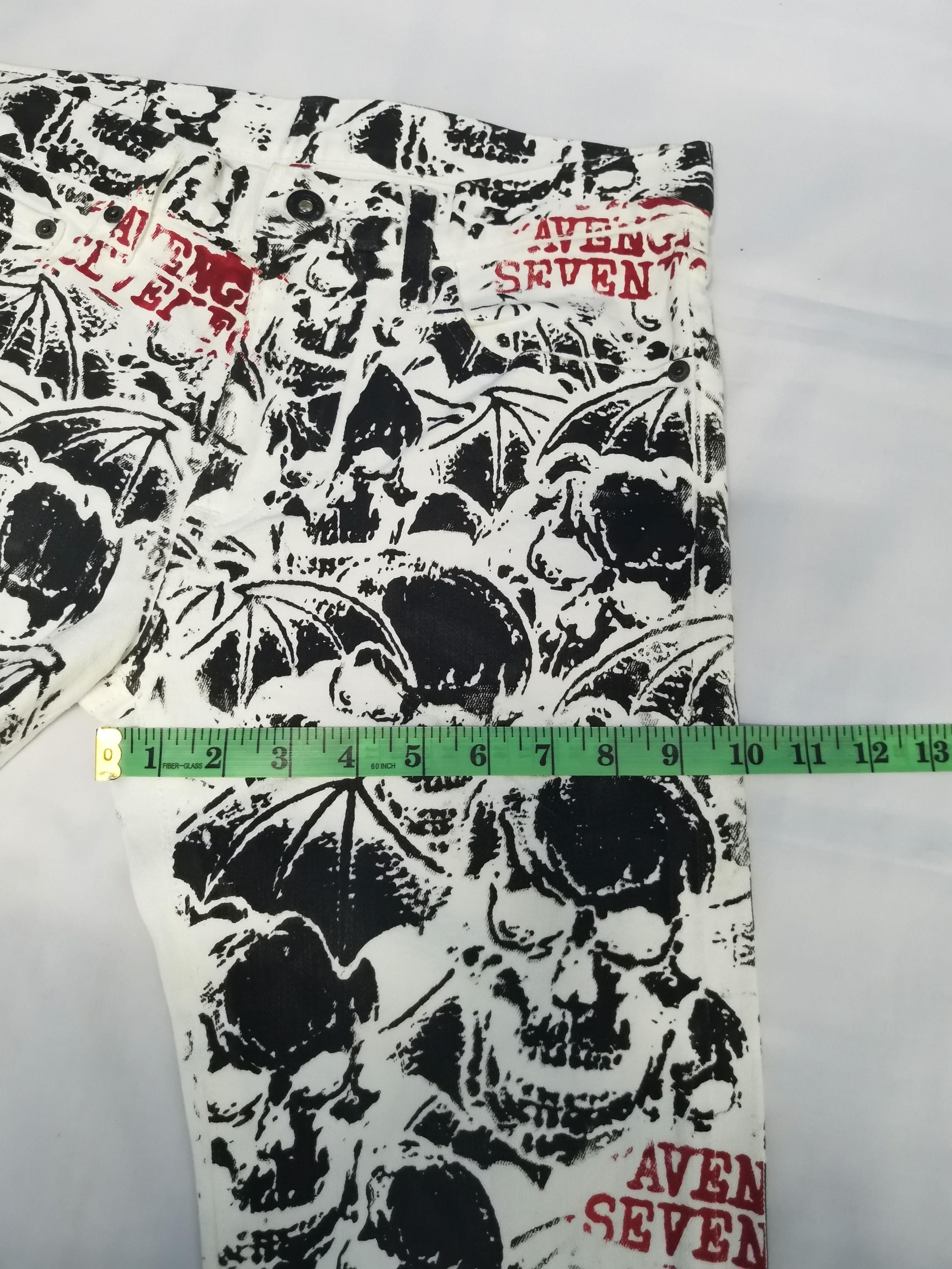 Handmade UJ Custom Avanged Sevenfold OverPrint Pant Slim Fit Straight Size US 29 - 9 Thumbnail