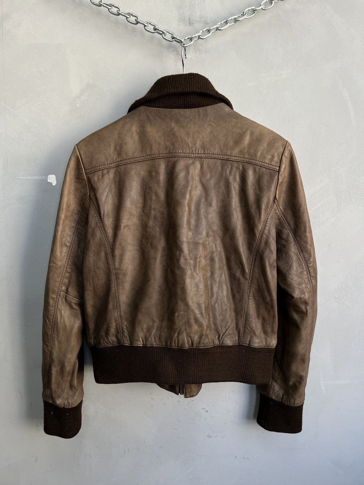 14th Addiction Gothic avant garde cropped bomber leather jacket y2k hype Size US M / EU 48-50 / 2 - 9 Thumbnail