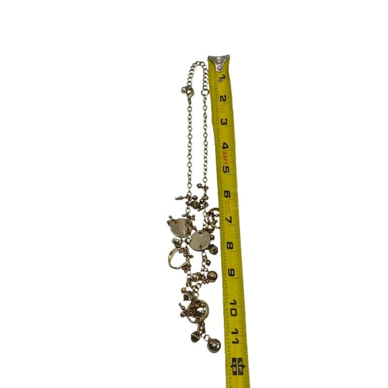 The Unbranded Brand Gold Tone Charm Necklace Beaded Dangle Statement Jewelry Size ONE SIZE - 6 Thumbnail