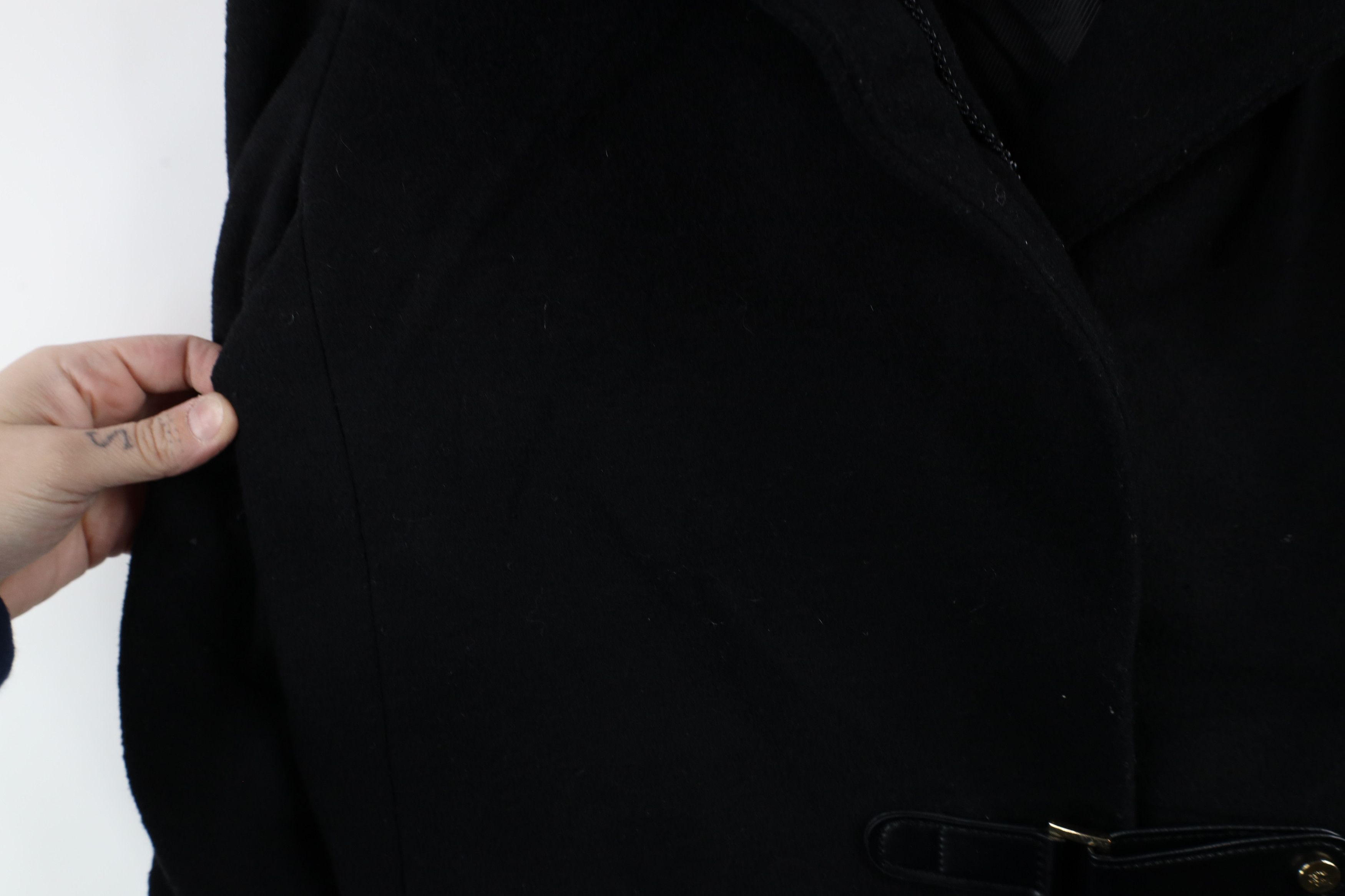 Ralph Lauren × Vintage Vintage Ralph Lauren Buckle Button Overcoat Jacket Black Size L / US 10 / IT 46 - 5 Thumbnail