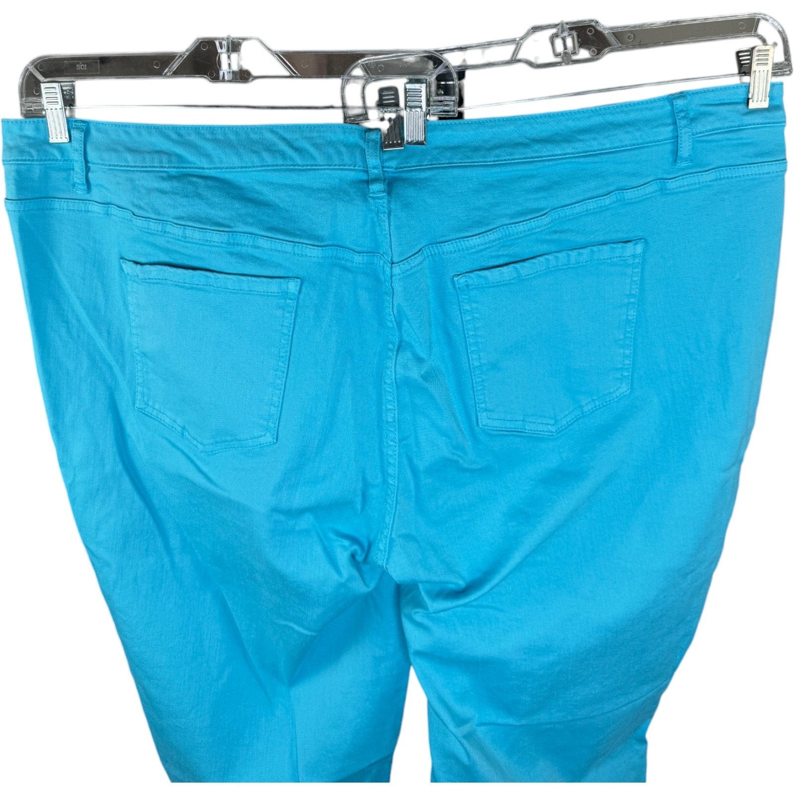 Jason Wu J Jason Wu Denim Straight Leg Cropped Jeans Blue 28W Size 40" / US 18 - 6 Thumbnail