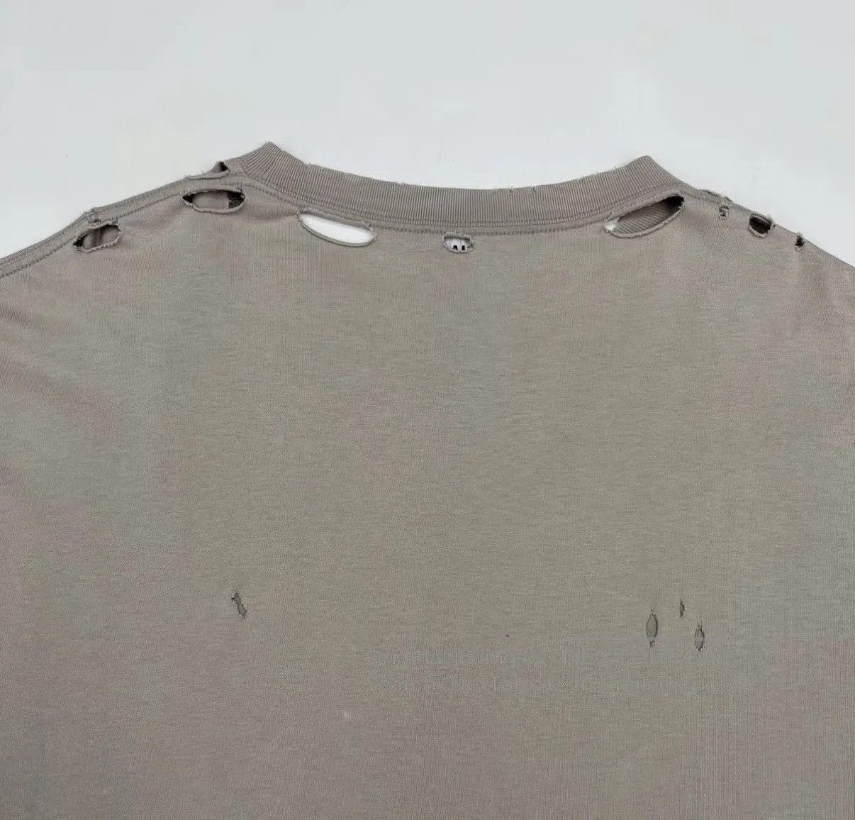 Balenciaga Gray Distressed Short-Sleeve Shirt. Size US S / EU 44-46 / 1 - 5 Thumbnail