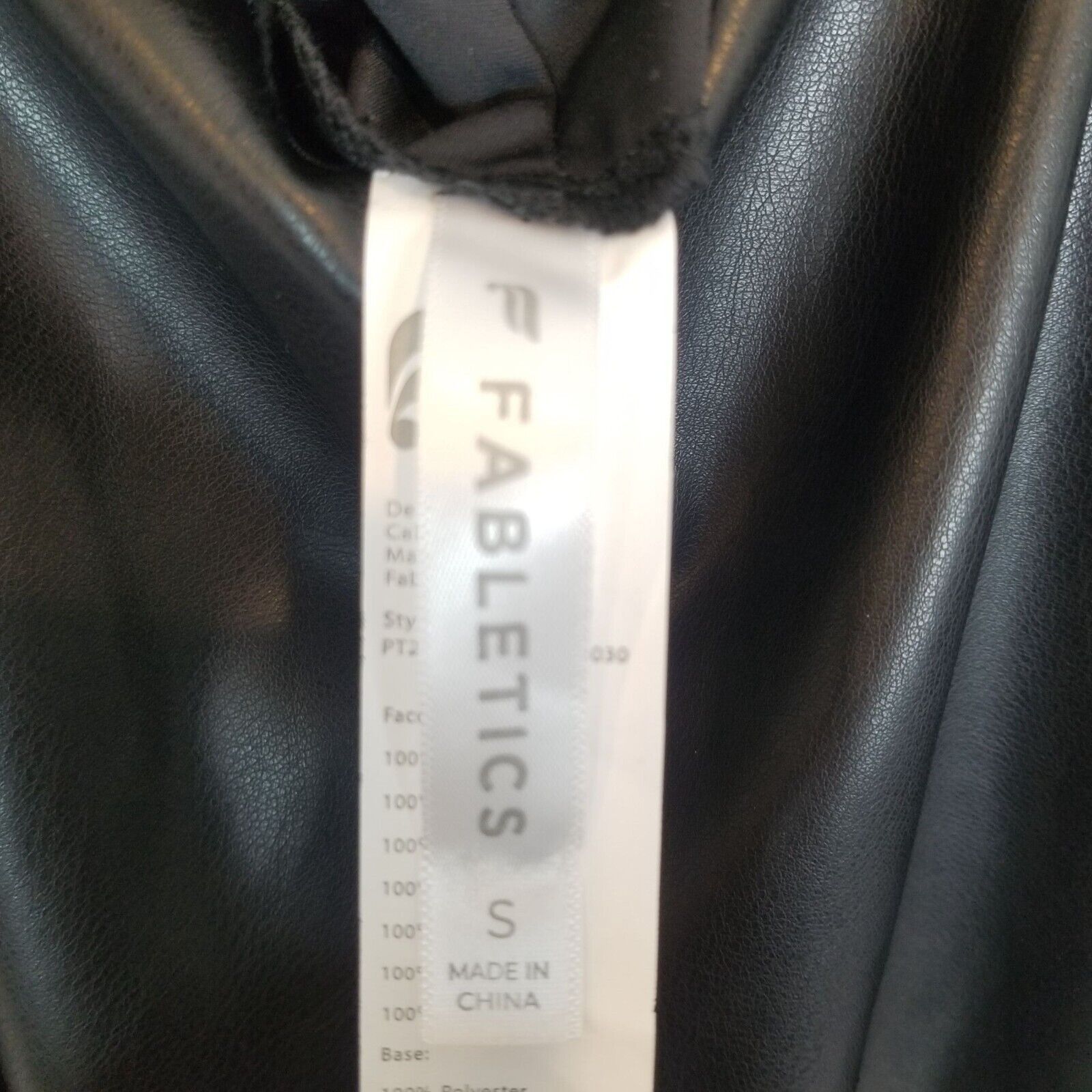 Fabletics Fabletics Black Shiny Vegan Leather High Waist Leggings S Size 24" / US 00 / IT 34 - 7 Thumbnail