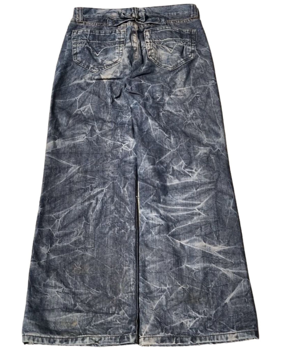 Isaac Sellam Experience A hwan Blue buckleback Wide Jeans Size US 33 - 2 Thumbnail