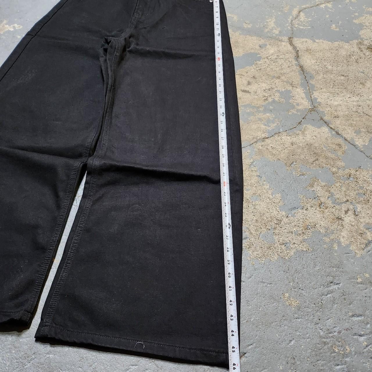 Japanese Brand baggy black wide leg jeans y2k/200s Size US 32 / EU 48 - 6 Thumbnail