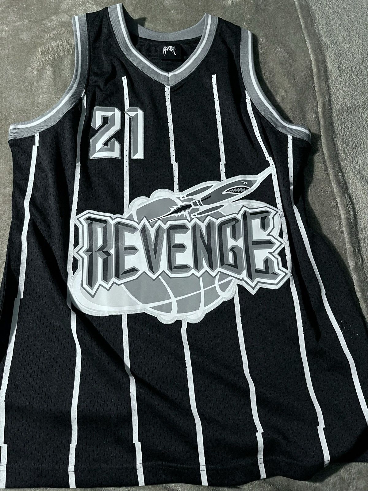 image of Revenge Basketball Jersey M in Black, Men's (Size Medium)