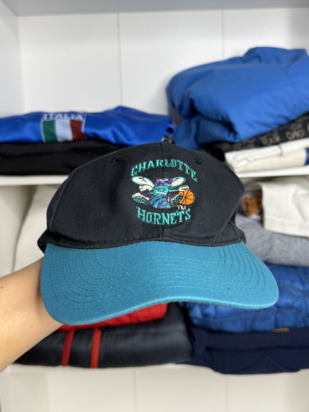 NBA Vintage 90s Charlotte Hornets Cap One Size Size ONE SIZE - 9 Thumbnail