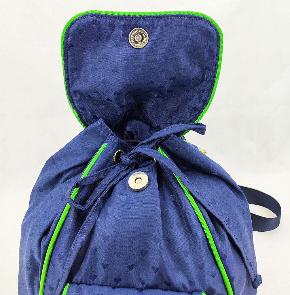 Moschino MOSCHINO love blue mini backpack with green piping Size ONE SIZE - 7 Thumbnail