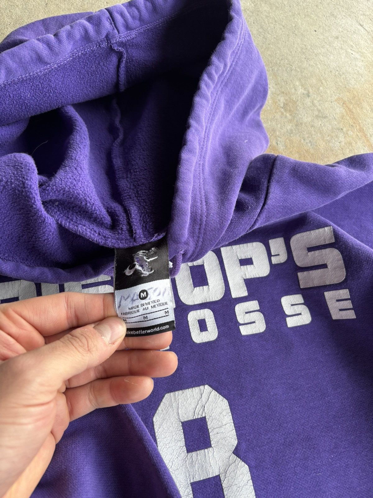 Nike Vintage Bishops Nike Teams Centre Swoosh Purple Hoodie Size US M / EU 48-50 / 2 - 8 Thumbnail