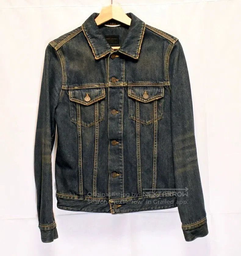 Saint Laurent Paris SAINT LAURENT Washed Blue Denim Jacket. Size US XS / EU 42 / 0 - 1 Thumbnail