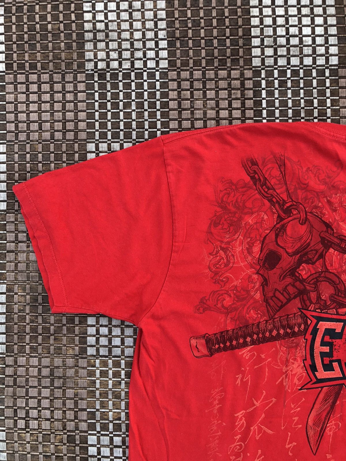 Affliction × Vintage Vintage Y2K MMA ELITE Skulls Affliction Tshirt Size US XL / EU 56 / 4 - 15 Thumbnail